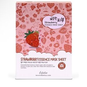 ESFOLIO-10PC STRAWBERRY ESSENCE SHEET MASKS🍓